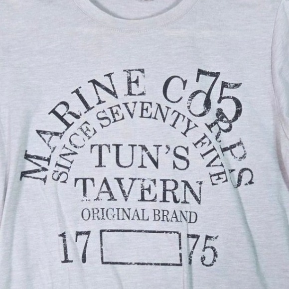 Next Level Apparel Tops - Next Level Graphic Tee Women S Gray Marine Corps Tun's Tavern Short Sleeve Shirt